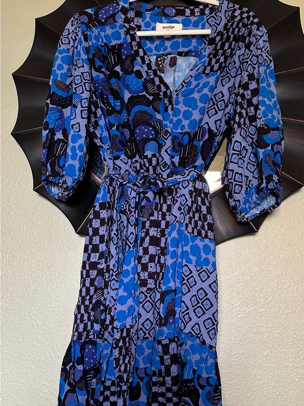 Porridge for Anthro 
Puffed sleeved mini dress.